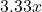 3.33x