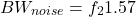 \[BW_{noise} = f_2 1.57 \]