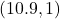 (10.9, 1)