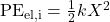\text{PE}_{\text{el,i}}=\frac{1}{2}kX^2\\