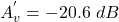 \[ A_v^{'} = -20.6\ dB \]