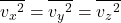 \overline{{v_x}^2}=\overline{{v_y}^2}=\overline{{v_z}^2}\\