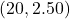(20, 2.50)