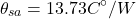 \[\theta _{sa} = 13.73C^{\circ}/W \]