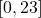 [0, 23]