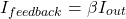 \[I_{feedback} = \beta I_{out} \]