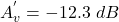 \[ A_v^{'} = -12.3\ dB \]