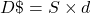 D\char36=S\times d