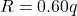 R=0.60q