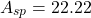 \[A_{sp} = 22.22 \]