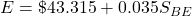 E=\char36 43.315+0.035S_B_E
