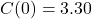C(0) = 3.30