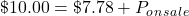 \char36 10.00=\char36 7.78+P_o_n_s_a_l_e