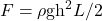 F=\rho {\mathrm{gh}}^{2}L/2\\