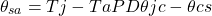 \[\theta_{sa}= T j -Ta P D −\theta jc-\theta cs \]