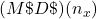 (M\char36 − D\char36)(n_x)
