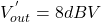 \[V_{out}^{'} = 8 dBV \]