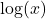 \log (x)