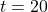t = 20