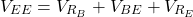 \[V_{EE} = V_{R_B}+V_{BE}+V_{R_E} \]