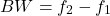 \[BW = f_2 - f_1 \]