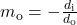 m_{\text{o}}=-\frac{d_{\text{i}}}{d_{\text{o}}}\\