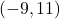 (-9, 11)