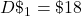 D\char36_1 = \char36 18