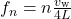 f_n=n\frac{v_{\text{w}}}{4L}\\