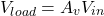 \[V_{load} = A_v V_{i n} \]