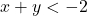 x+y<-2