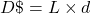 D\char36 =L\times d