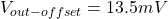 \[V_{out -offset} =13.5 mV \]