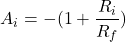 \[A_i = -(1+ \frac{R_i}{R_f}) \]