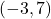 (-3, 7)