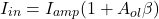 \[I_{in} = I_{amp}(1+ A_{ol}\beta ) \]