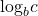 {\log _b}c