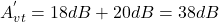 \[A_{vt}^{'} = 18 dB + 20 dB = 38 dB \]