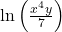 \ln \left( {\frac{{{x^4}y}}{7}} \right)