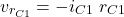 \[v_{r_{C1}} = -i_{C1}\ r_{C1} \]