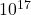 {\text{10}}^{\text{17}}