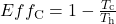 Eff_{\text{C}}=1-\frac{T_{\text{c}}}{T_{\text{h}}}\\