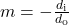 m=-\frac{d_{\text{i}}}{d_{\text{o}}}\\