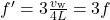 f^{\prime}=3\frac{v_{\text{w}}}{4L}=3f\\