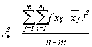 Variance within