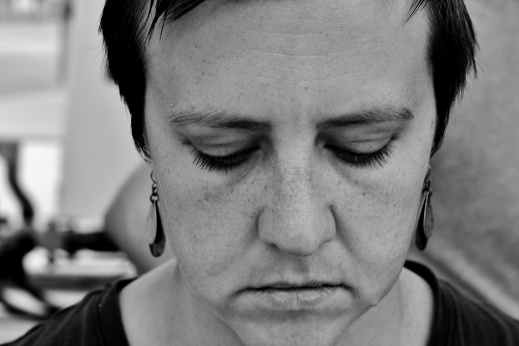 Sad looking woman