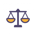 icon of measurement scale showing balanced weight