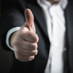 A person giving a thumbs up
