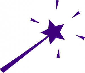 Purple magic wand