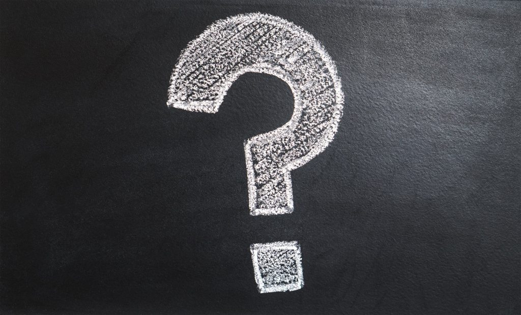 Picture of a question mark - referring to how you handle an audience.